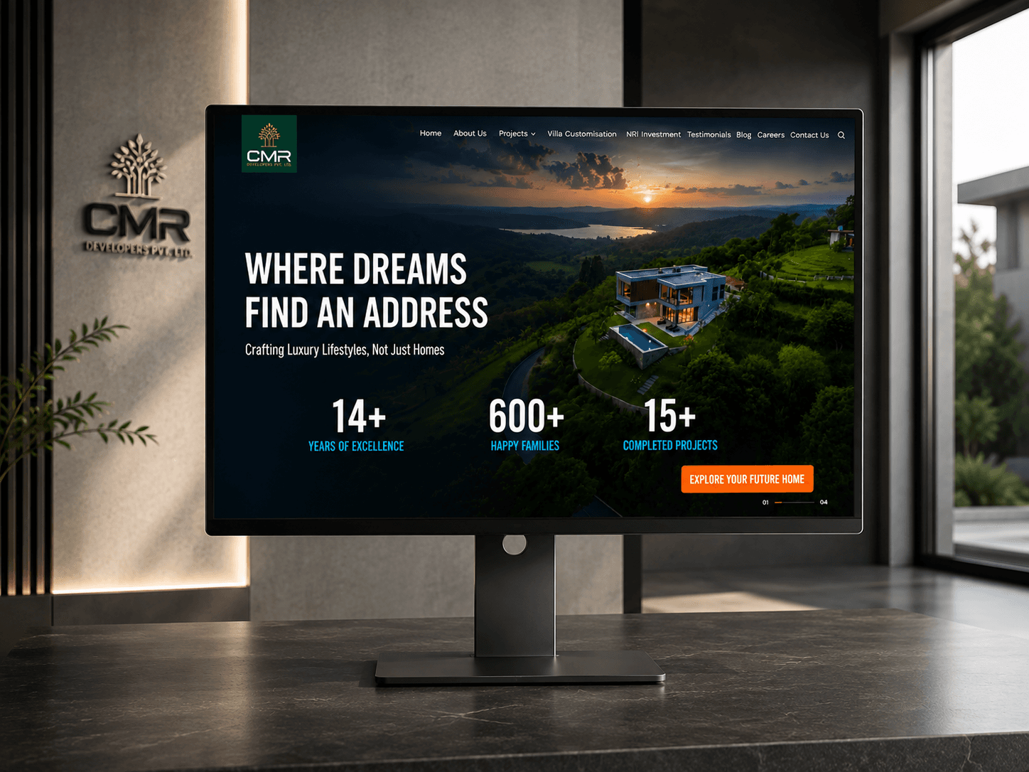 CMR Villa Builders & Real Estate project screenshot showcase